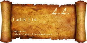 Ludik Lia névjegykártya